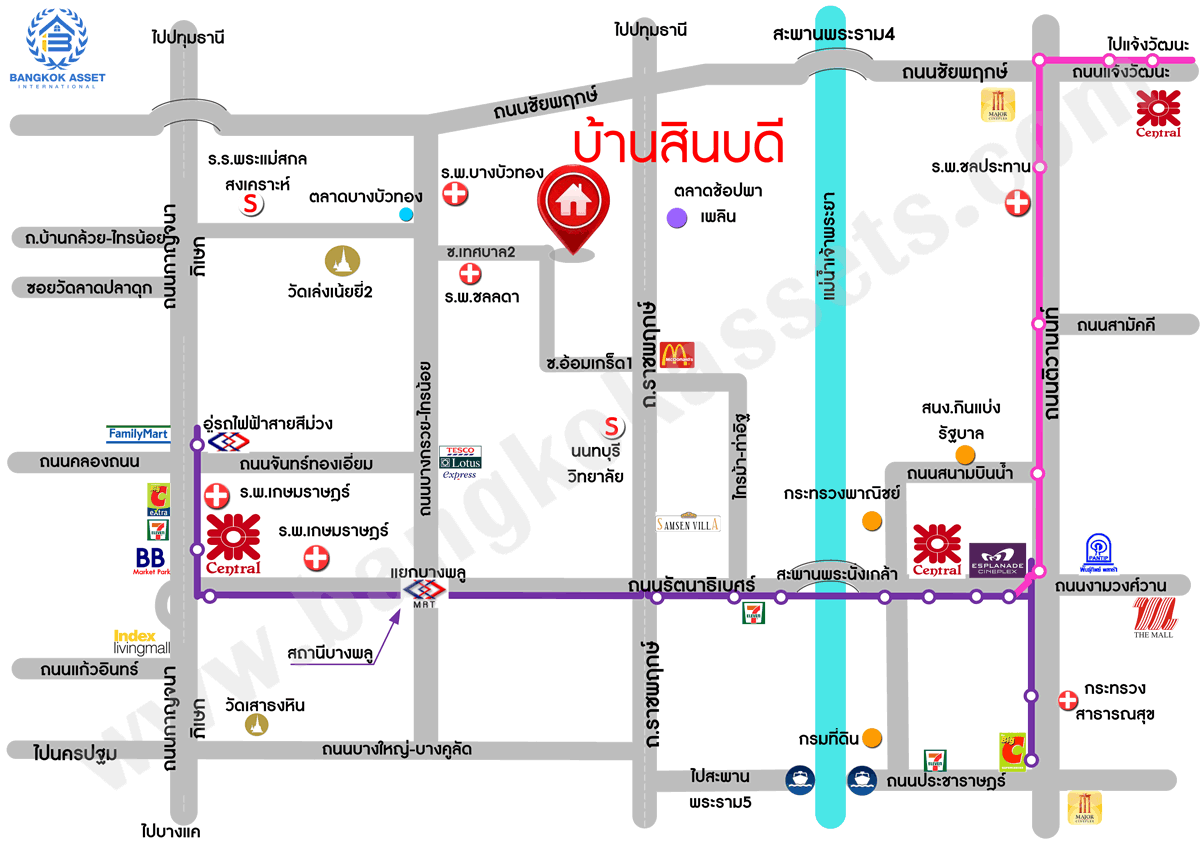 บ้านมือสองตกแต่งใหม่ โครงการ บ้านสินบดี บางบัวทอง ดีไซน์ทันสมัย เนื้อที่ 67 ตร.ว. พร้อมฟังก์ชัน 5 ห้องนอน 3  ห้องน้ำ จอดรถได้ 2 คัน บนสุดยอดทำเล! สะดวกทุกการเดินทางเข้า-ออกได้หลายเส้นทาง เชื่อมต่อทั้งรัตนาธิเบศร์, ราชพฤกษ์ และชัยพฤกษ์ ใกล้โรงเรียนเด่นหล้า รถไฟฟ้าสถานี "บางพลู" และโรบินสัน ราชพฤกษ์